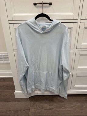 Onia Light Blue Crewneck Hooded Sweatshirt